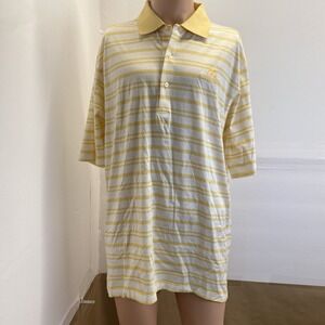Fairway and Greene Shirt Mens Large Yellow Short Sleeve Golf Outdoors‎ Polo